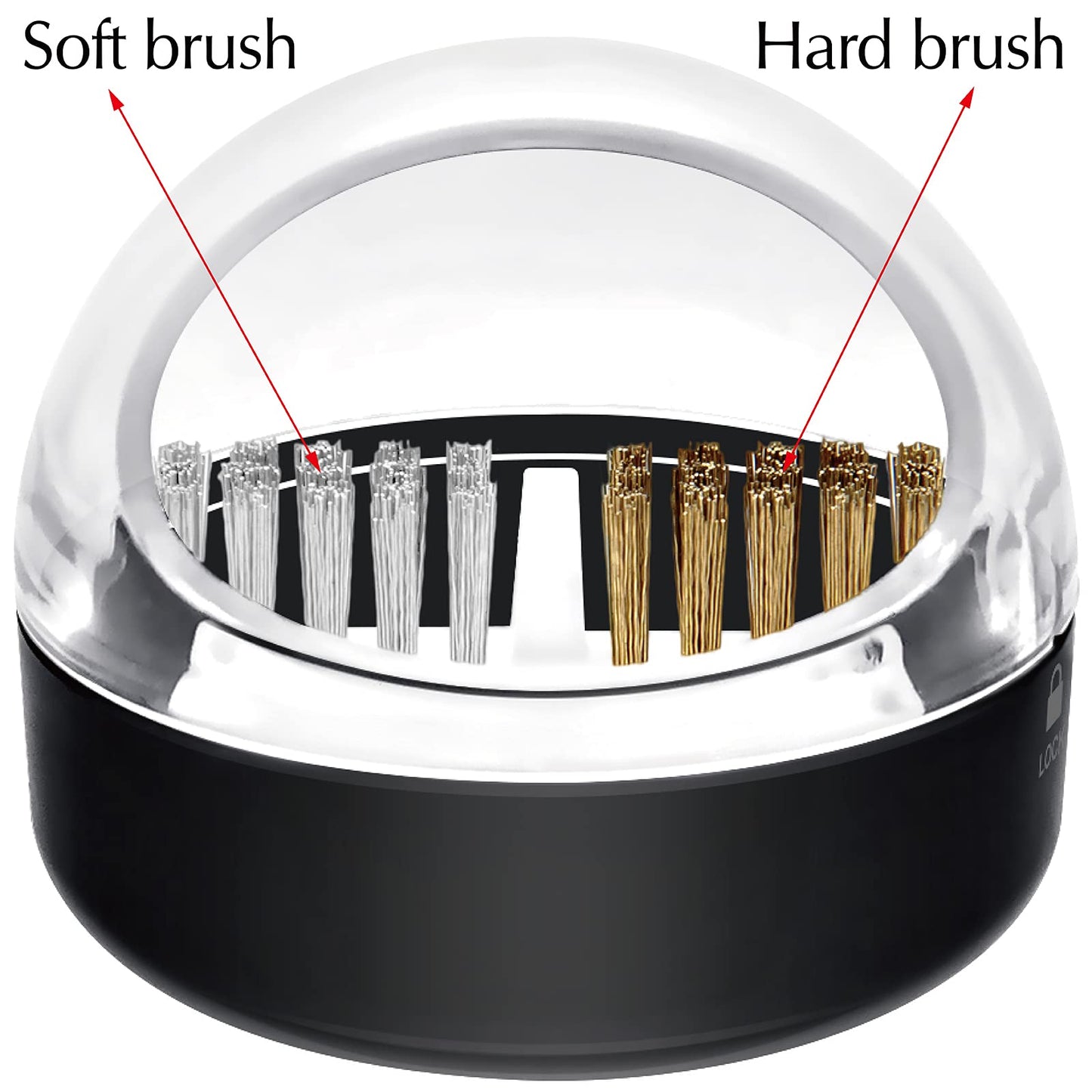 HiANNE Nail Art Cleaner Tool Case with Steel Wire Brush and Nylon Brush for Cleaning Carbide/Ceramic Nail Drill Bits, Anti-Splash Design, Removable Beauty & Personal Care HiANNE