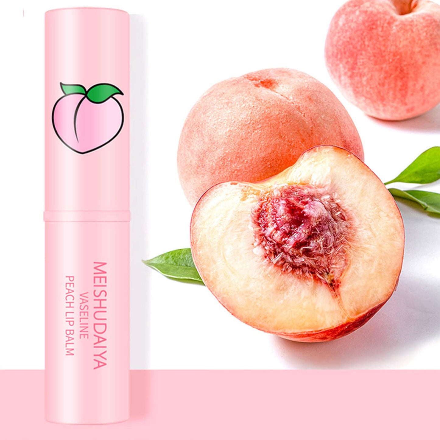 Moisturizing Lip Balm, Peach Fragrance Moisturizing Prevent Cracking Dryness Lip Balm 3.8g Beauty and Personal Care Pongnas