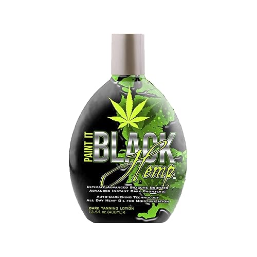Millennium Tanning Products - Paint It Black Hemp Bronzer & Dark Tanning Lotion Accelerator for Indoor Tanning Beds & Outdoor Sun Tan - 13.5 fl. oz. Beauty & Personal Care Millennium Tanning