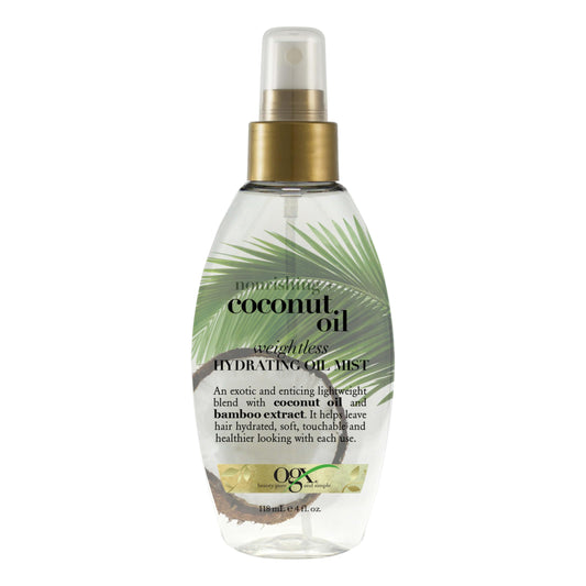 OGX Nourishing + Coconut Oil Weightless Hydrating Oil Hair Mist, Lightweight Leave-In Hair Treatment with Coconut Oil & Bamboo Extract, Paraben Beauty and Personal Care OGX Default Title