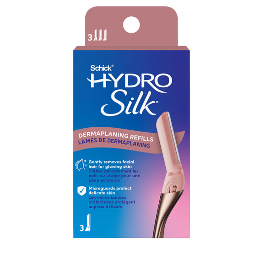 Schick Hydro Silk Dermaplaning Wand Refill Blades, 3ct Dermaplane Microblades for Face Beauty and Personal Care Schick Hydro Silk