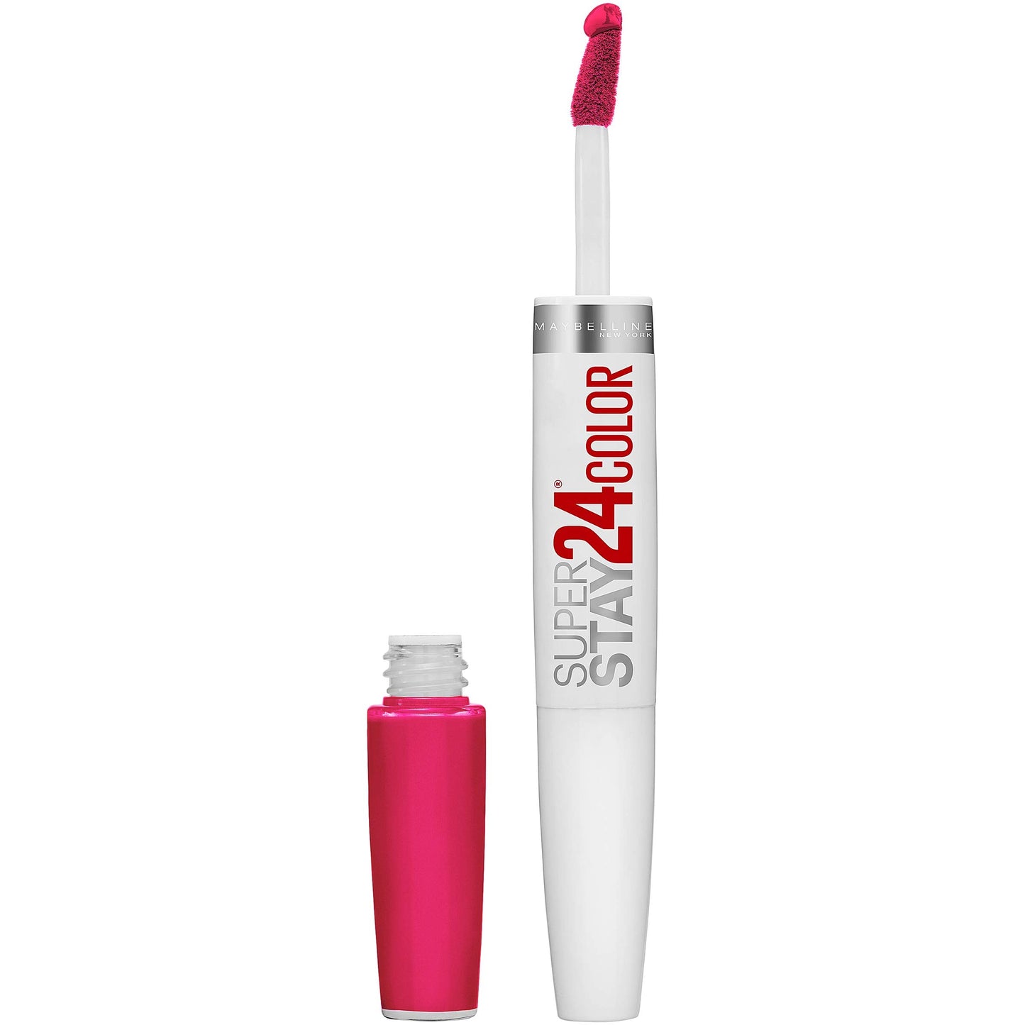 Maybelline Super Stay 24, 2-Step Liquid Lipstick Makeup, Long Lasting Highly Pigmented Color with Moisturizing Balm, Crisp Magenta, Neon Pink, 1 Count Beauty & Personal Care MAYBELLINE