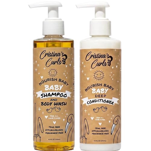 Cristina's Curls Baby Shampoo & Conditioner Set - Gentle Cleanse Plus Soft Detangling Beauty & Personal Care Cristina's Curls