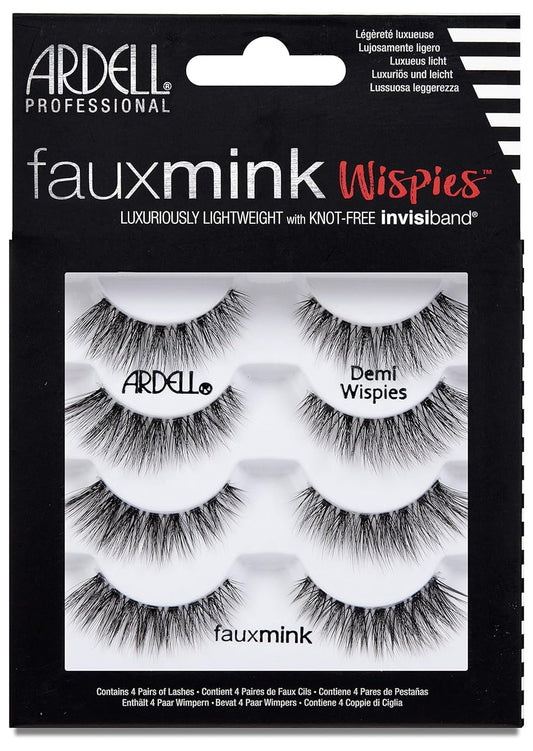 Ardell Faux Mink Lashes Demi Wispies Multipack, Natural-Looking False Eyelashes, 4 Pairs, 1 Pack Beauty & Personal Care Ardell