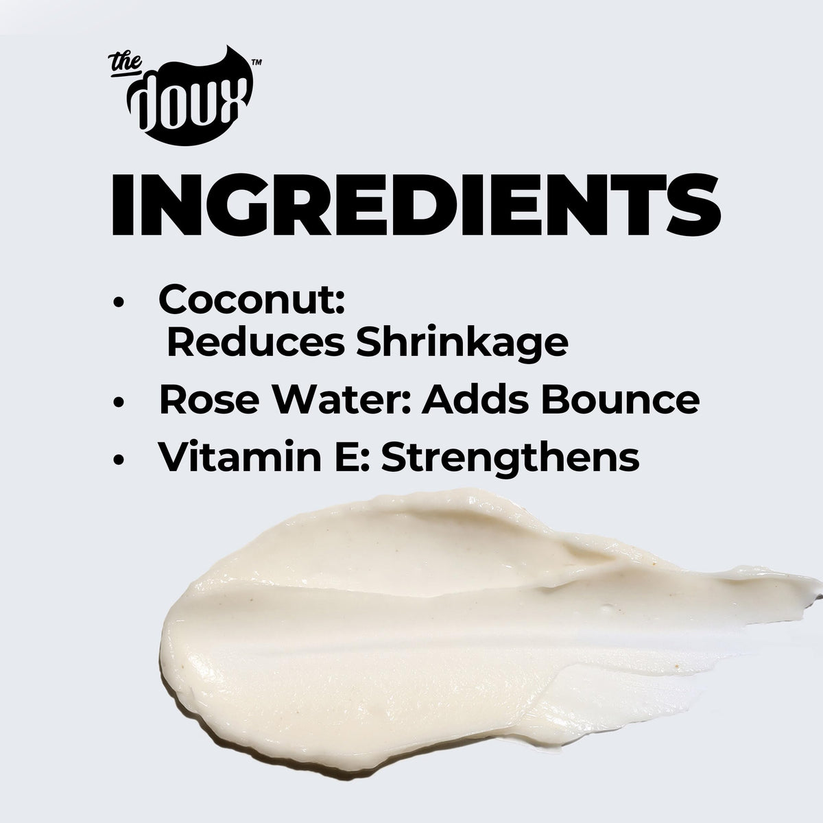 The Doux C.R.E.A.M. Twist & Curl Cream - Curl Defining Cream with Coconut & Avocado Oils for Curly Hair - Frizz Control & Long-Lasting Moisture Beauty & Personal Care The Doux