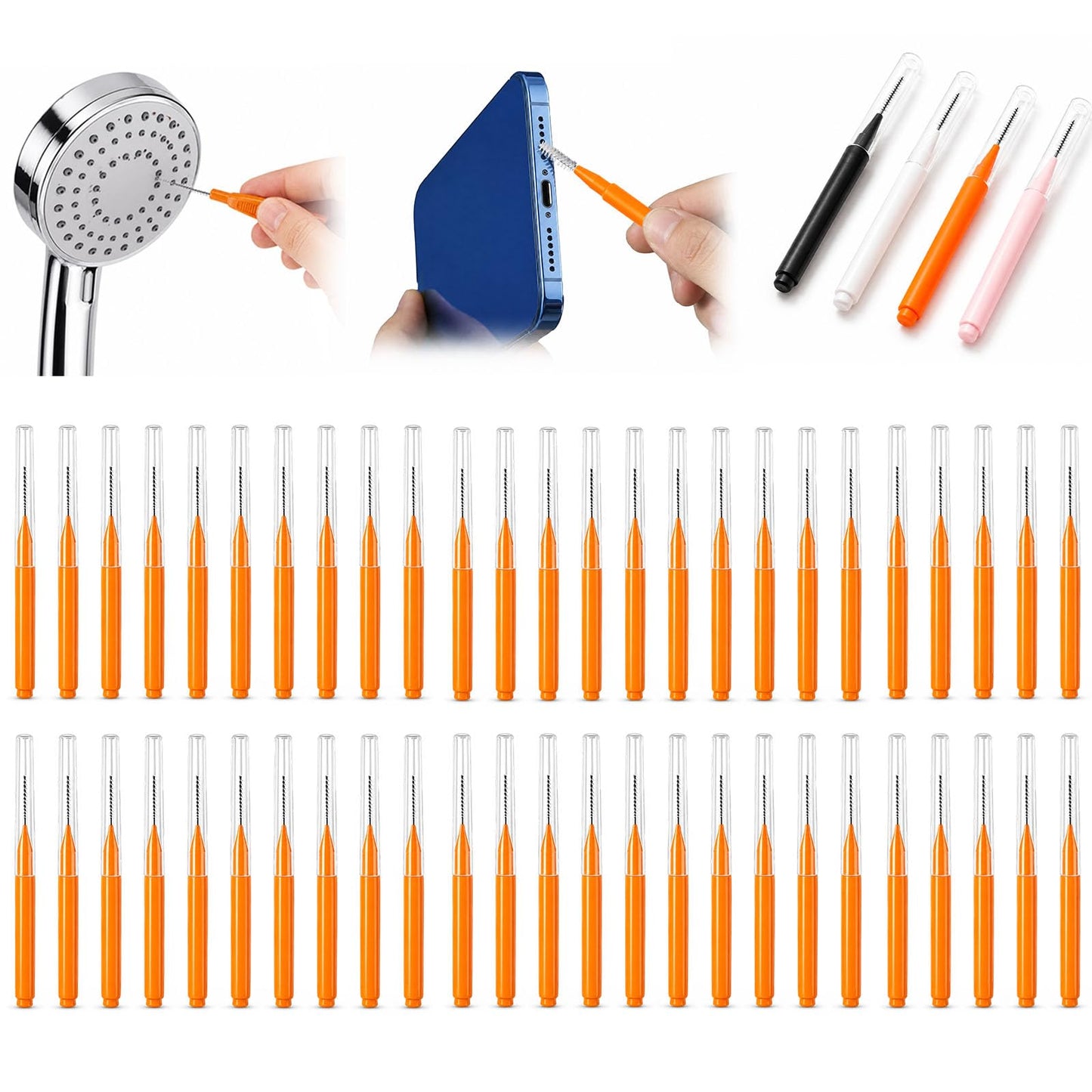 Shower Head Cleaning Brush for Small Holes, Anti-Clogging Showerhead Cleaner Tool, Tiny Crevice Brushes for Unclogging Bathroom Nozzle, Phone Port Beauty and Personal Care Gugliet