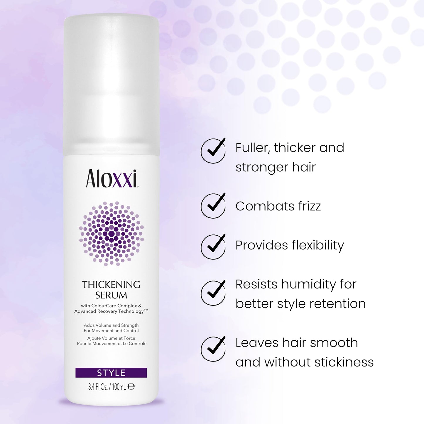 ALOXXI Thickening Serum, Strengthening & Volumizing with Apple Stem Cell Technology, for Fine, Thin, or Color-Treated Hair, 3.4 Fl Oz Beauty & Personal Care ALOXXI