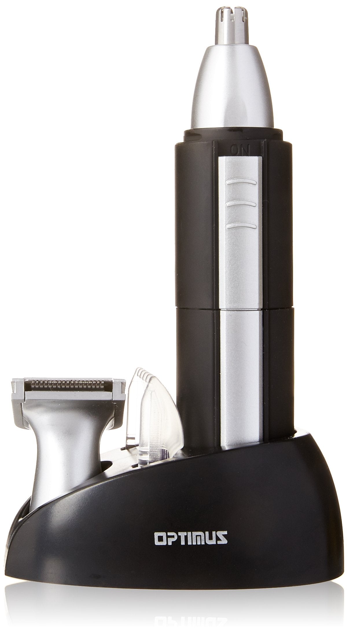 Optimus 50003 Personal Grooming System With Rotary Blades and Trimmer Head Attachment, Black/silver Beauty and Personal Care Optimus
