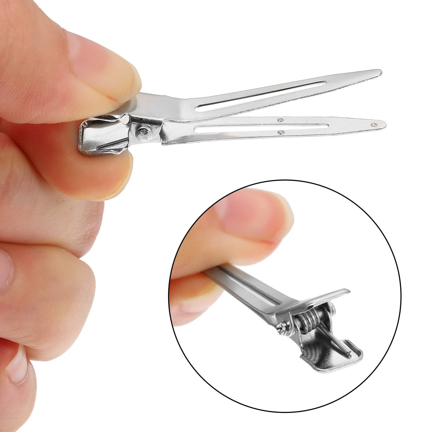 Hicarer 1.75 Inches Single Prong Hair Clips, 50 Pack - Durable Metal Alligator Clips for Dreads Lock Clips, Hair Extensions, Pin Curls, Hair Pins Beauty & Personal Care Hicarer