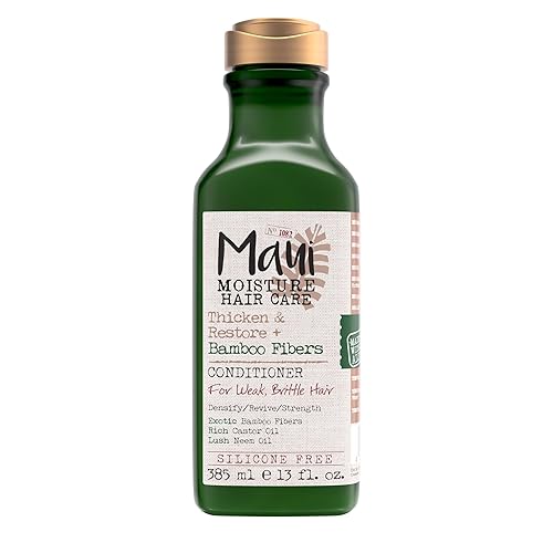 Maui Moisture Thicken & Restore + Bamboo Fibers Strengthening Conditioner to Soften Transitioning or Natural Hair & Renew Brittle Hair, Vegan Beauty & Personal Care Maui Moisture