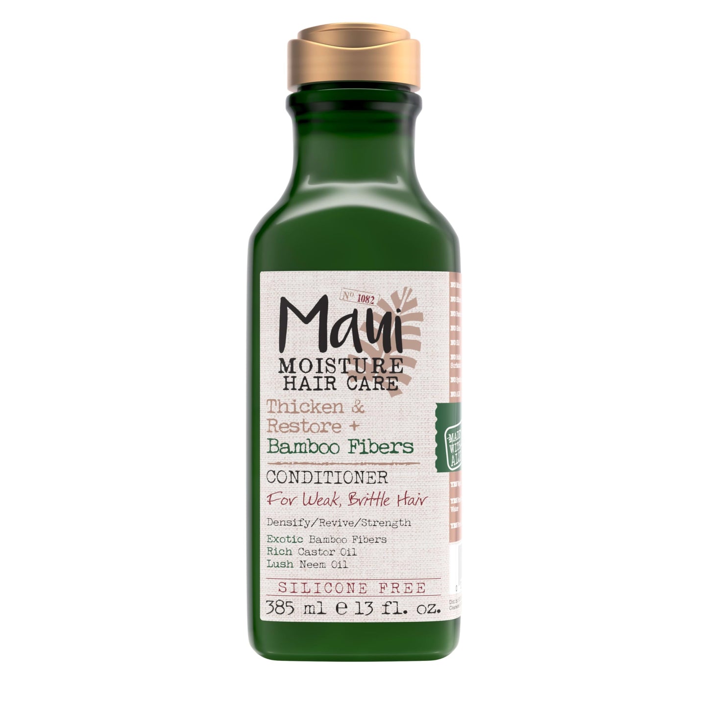 Maui Moisture Thicken & Restore + Bamboo Fibers Strengthening Conditioner to Soften Transitioning or Natural Hair & Renew Brittle Hair, Vegan Beauty & Personal Care Maui Moisture
