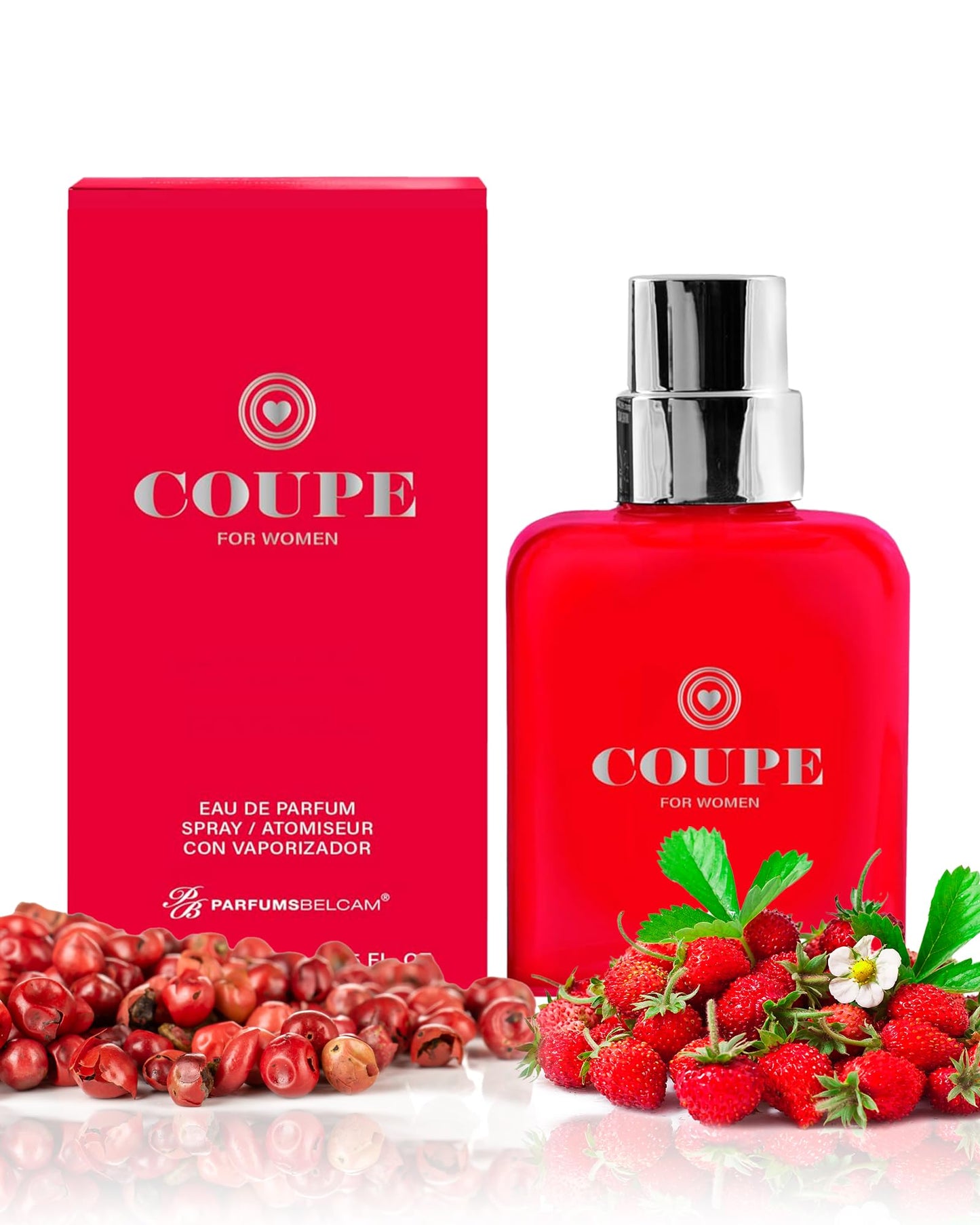 PB ParfumsBelcam Coupe For Women Eau de Parfum Spray - Fruity Floral Perfume with Wild Strawberry, Pink Pepper & Cedarwood - Elegant Women’s Beauty & Personal Care PB ParfumsBelcam