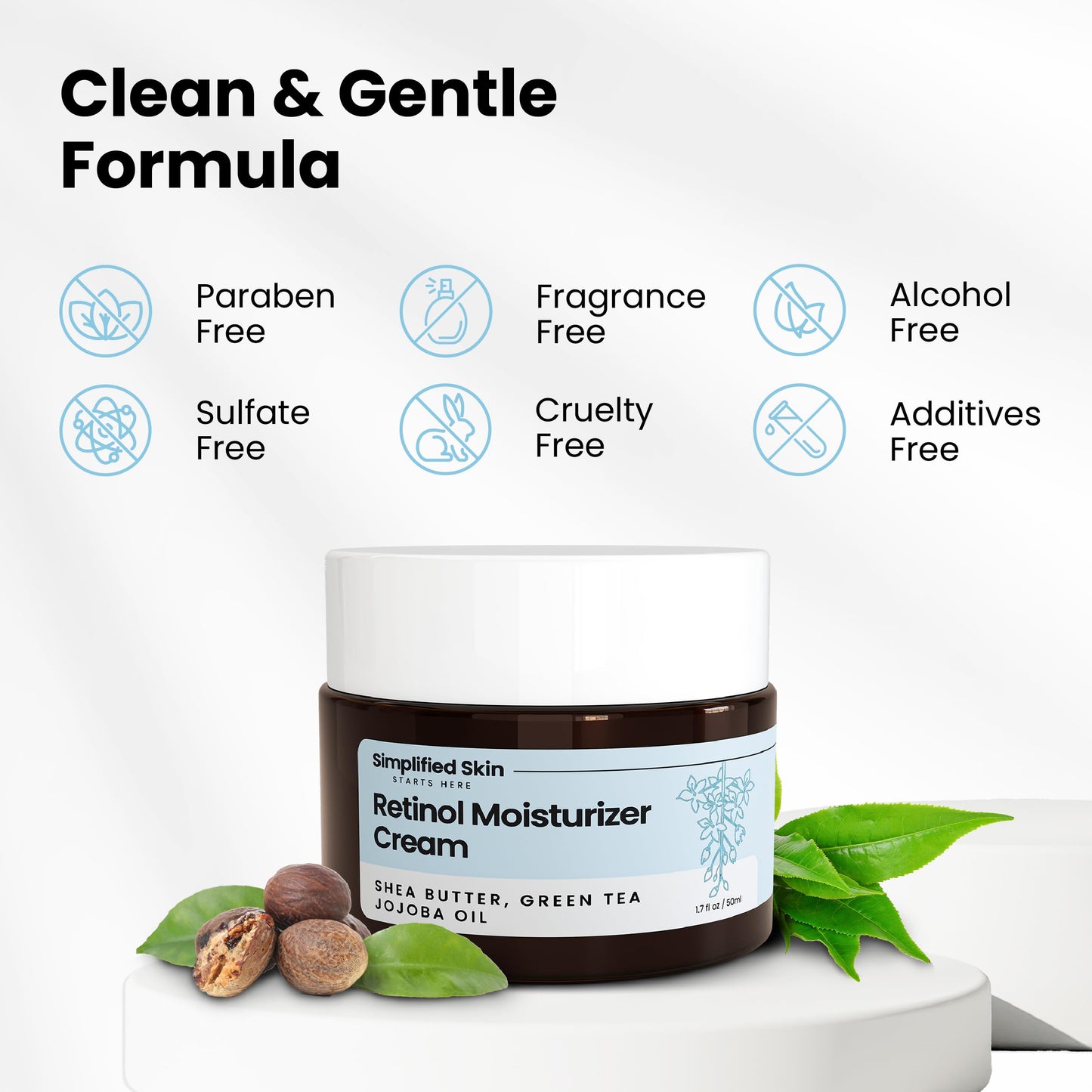 Retinol Cream for Face (3-Pack) - 2.5% Retinol Moisturizer for Fine Lines, Firming & Collagen Boost - Anti-Aging Night Wrinkle Cream with Hyaluronic Beauty & Personal Care Simplified Skin
