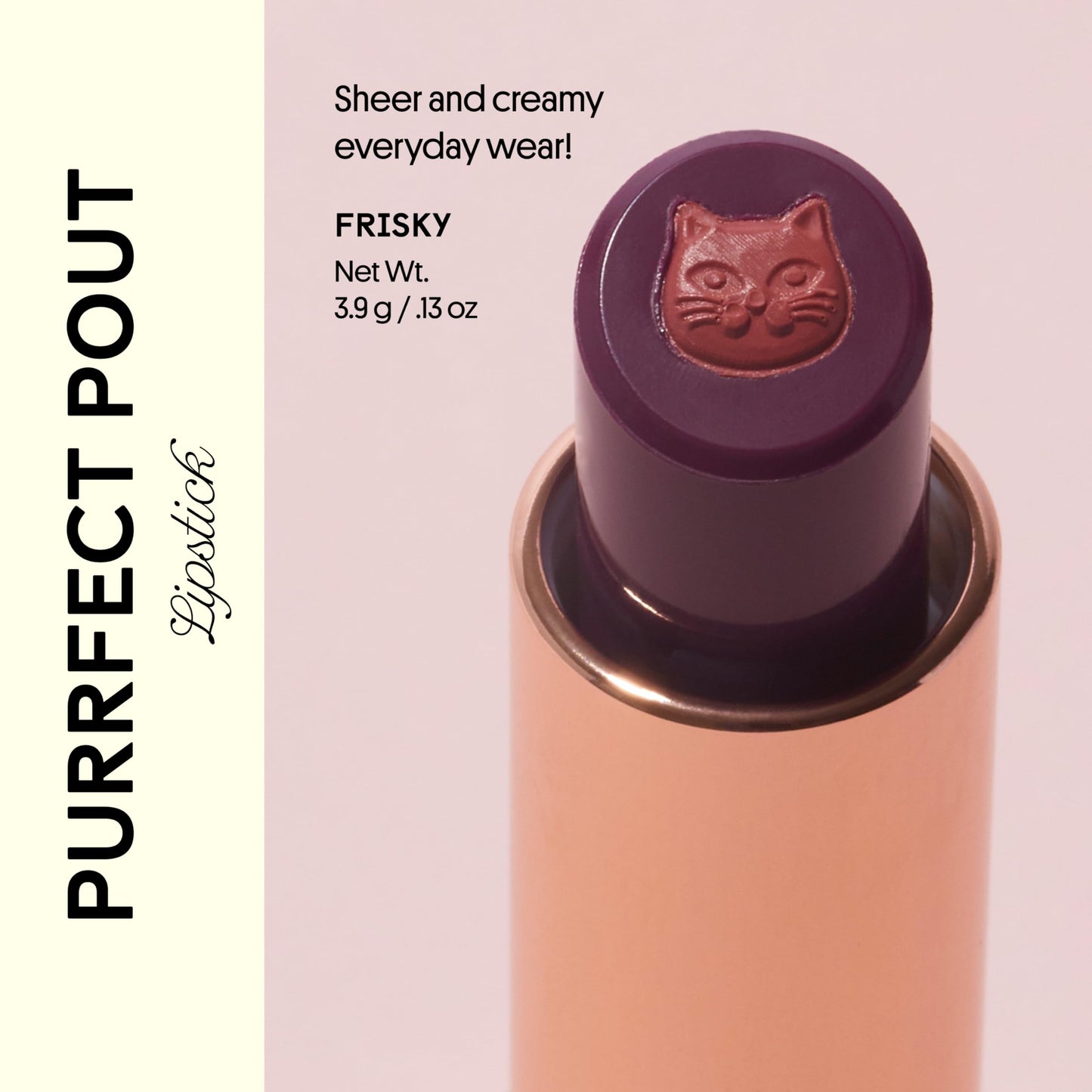 Winky Lux Purrfect Pout Lipstick, Semi Sheer Creamy Lipstick With Jojoba Oil and Vitamin E, Subtle Berry Natural Lipstick, Frisky Beauty & Personal Care Winky Lux