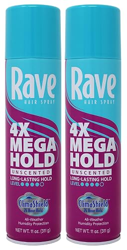 Rave Hs 4x Mega Unscnted Size 11z (PACK OF 2) Beauty & Personal Care rave