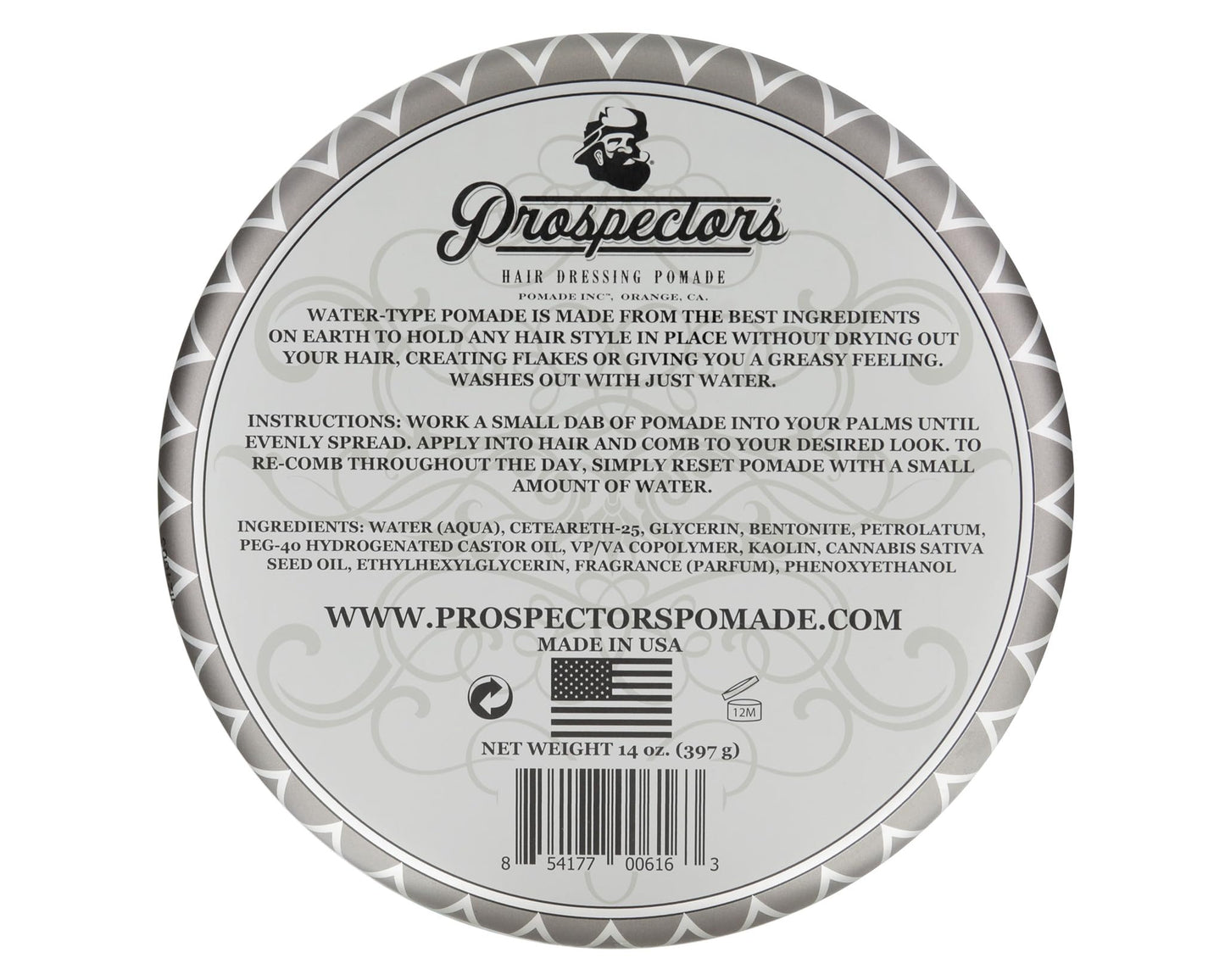 PROSPECTORS Coal Mine Matte Clay Hair Pomade 14 oz Tin Can Beauty & Personal Care PROSPECTORS