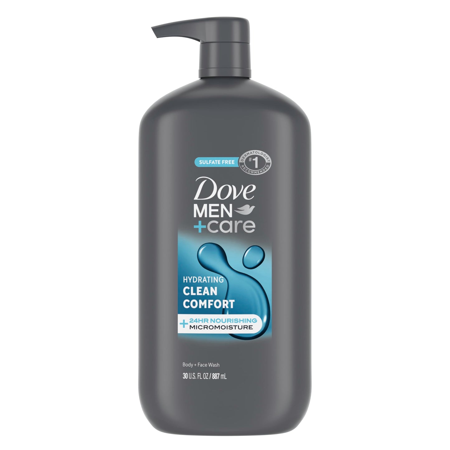 DOVE MEN + CARE Body and Face Wash Hydrating Clean Comfort Men's Body Wash with 24-Hour Nourishing Micromoisture Technology 30 oz Beauty & Personal Care DOVE MEN + CARE
