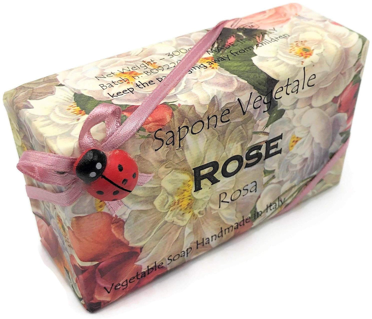 Alchimia Ladybug Rose Vegetable Soap Handmade In Italy - 10.5 oz Soap Bar Beauty & Personal Care Alchimia