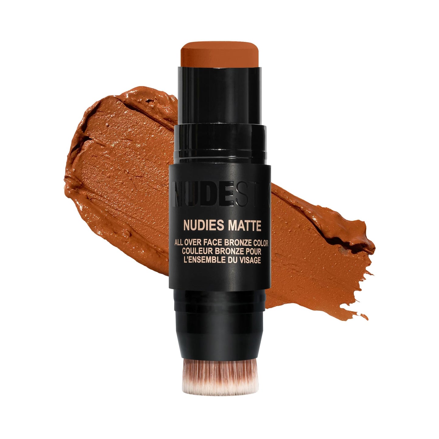 Nudestix Nudies Bronze All Over Matte Bronzing Stick - 3-in-1 Cream Bronzer for Cheeks, Eyes & Lips with Built-In Brush | Natural Contour & Sun-Kissed Beauty & Personal Care Nudestix