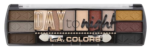 L.A. COLORS Day To Night 12 Color Eyeshadow Palette, Sundown, 0.28 oz. (CES430), Powder Beauty & Personal Care L.A. COLORS