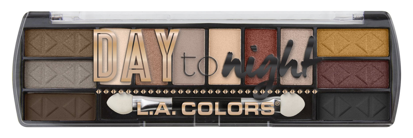 L.A. COLORS Day To Night 12 Color Eyeshadow Palette, Sundown, 0.28 oz. (CES430), Powder Beauty & Personal Care L.A. COLORS