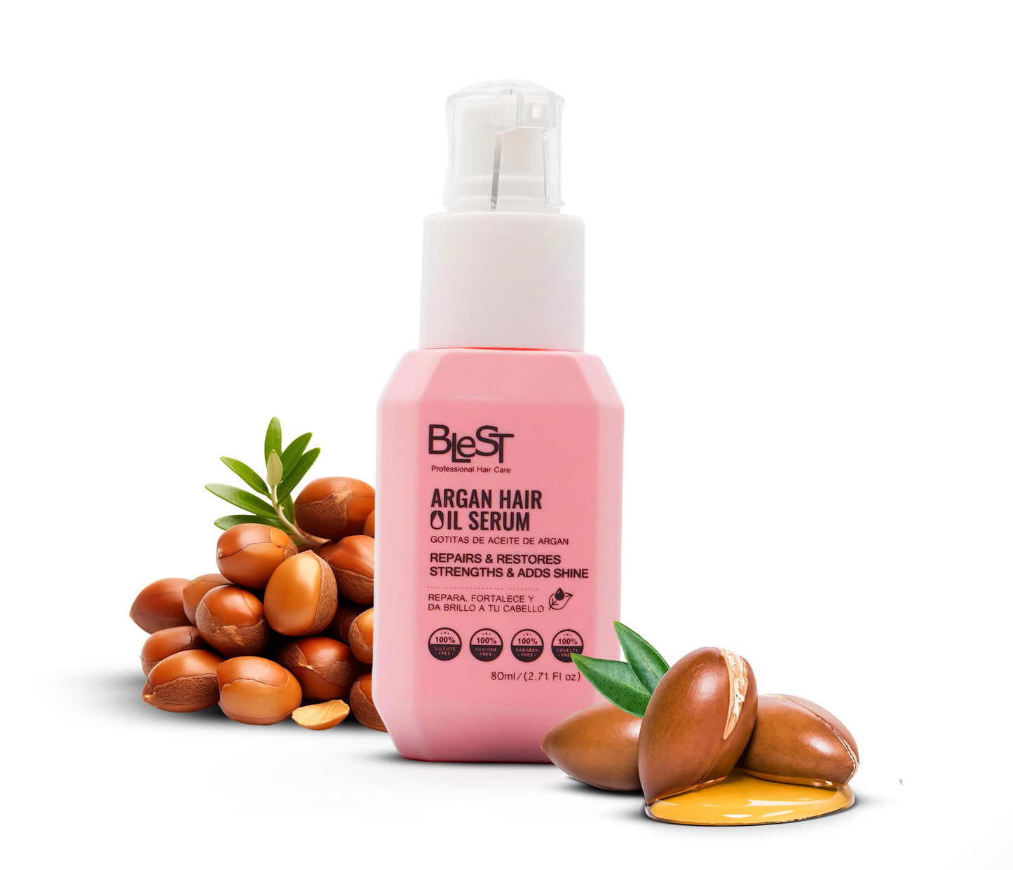 BLEST PROFESSIONAL Argan Hair Oil Serum - Lightweight Nourishing Treatment with Organic Argan Oil for Hair Growth, Shine & Repair - Deep Moisturizing Beauty & Personal Care BLEST PROFESSIONAL HAIR CARE