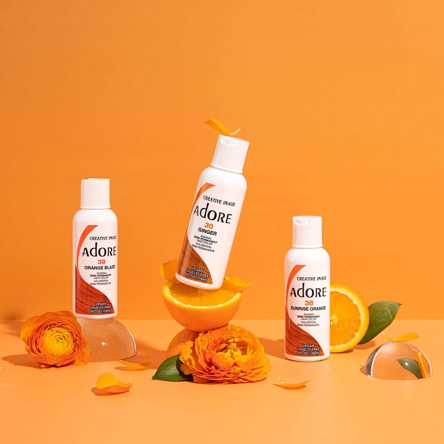 Adore Semi-Permanent Haircolor #030 Ginger 4 Ounce (118ml) (3 Pack) Beauty & Personal Care Adore