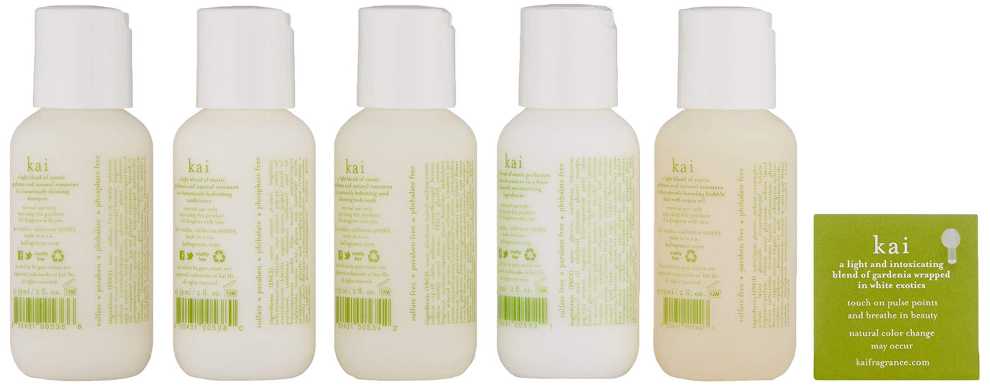 kai Bath And Shower Travel Set, TSA approved, vegan, cruelty free, made in the usa Beauty and Personal Care kai