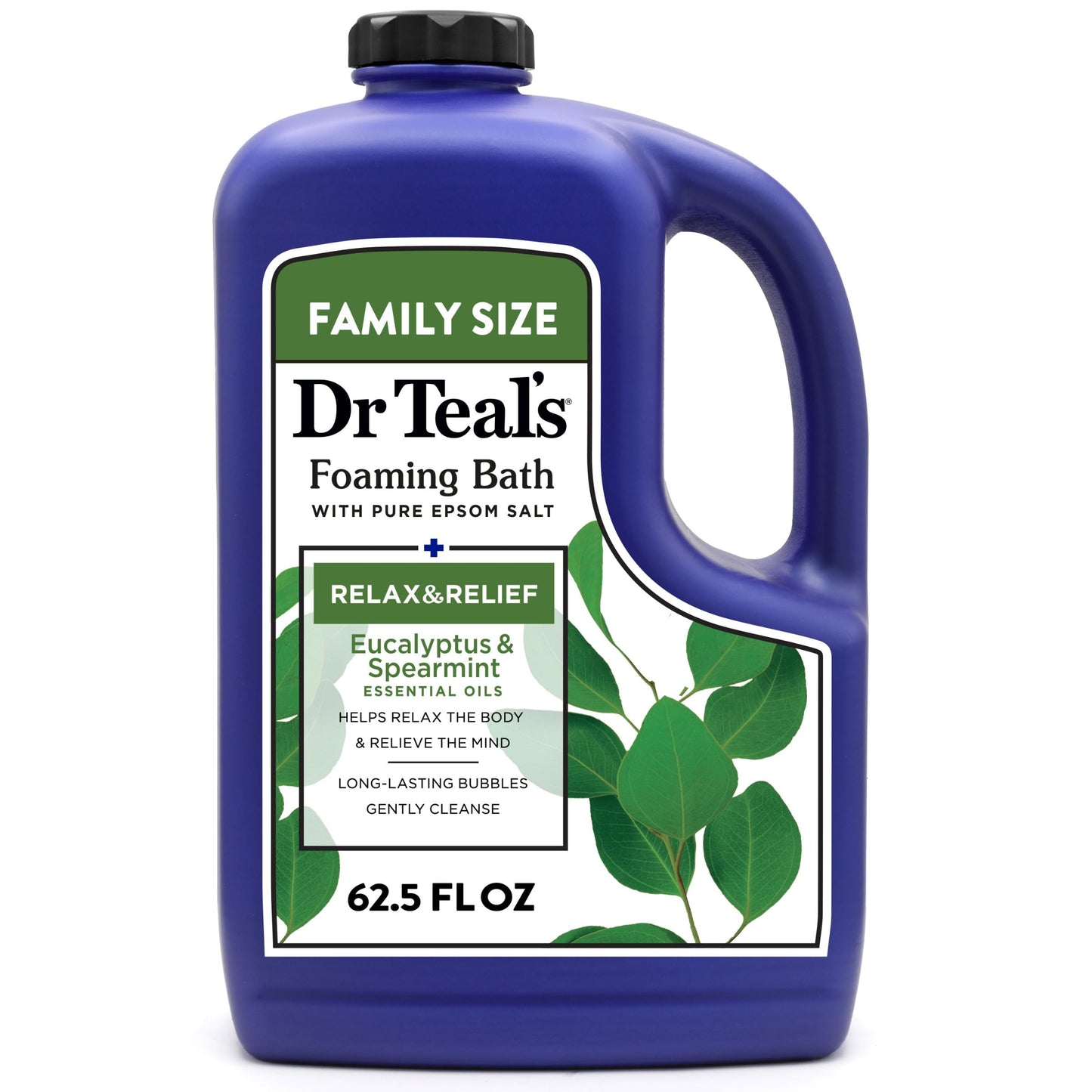 Dr Teal's Foaming Bath with Pure Epsom Salt, Relax & Relief with Eucalyptus & Spearmint, 62.5 fl oz Beauty and Personal Care Dr Teal's Default Title