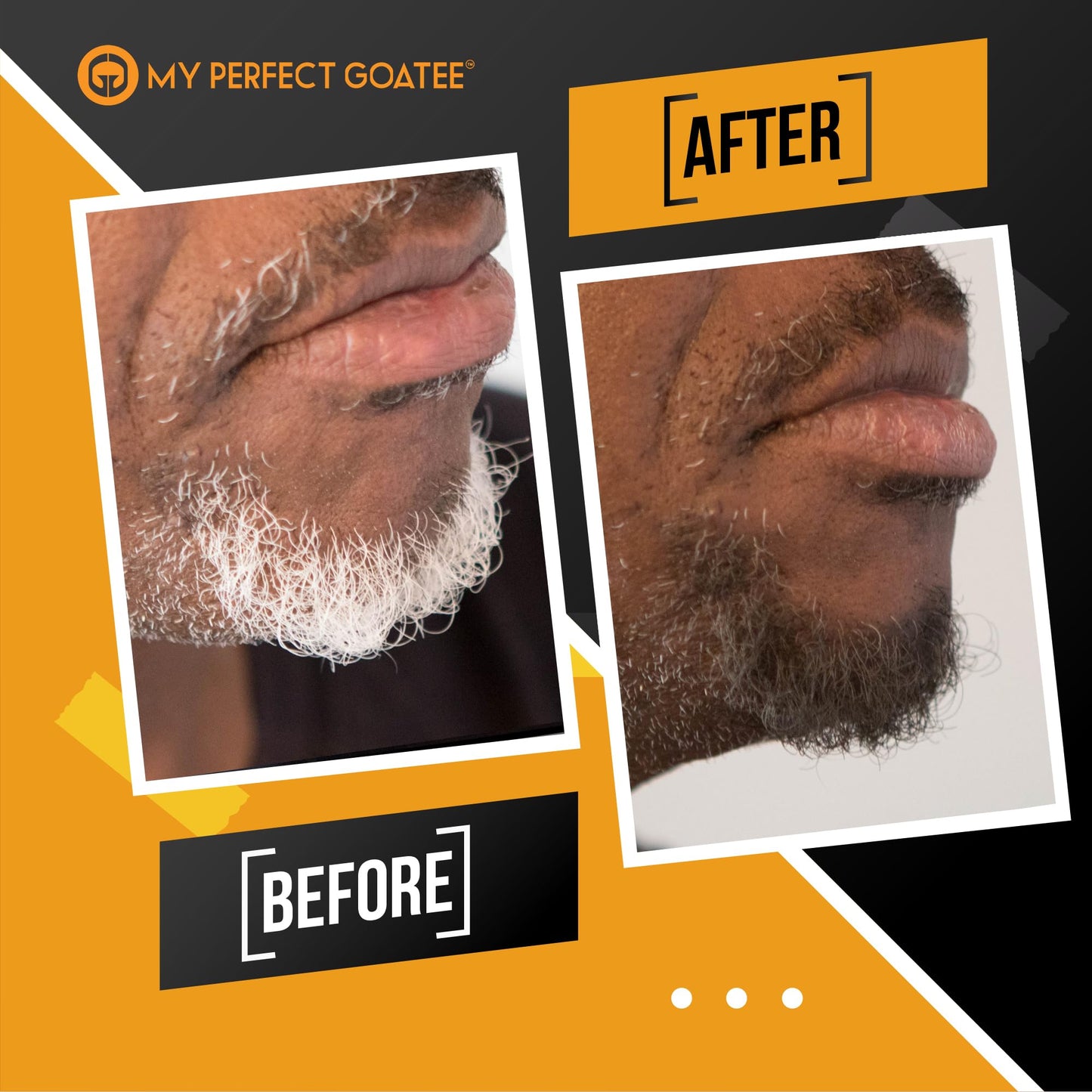 Temporary Beard Color for Men - Natural Gray Coverage - Hypoallergenic, No PPD, Ammonia-Free - 6 Shades - Brush-On - Lasts 24-48 Hours - Goatee Beauty & Personal Care My Perfect Goatee