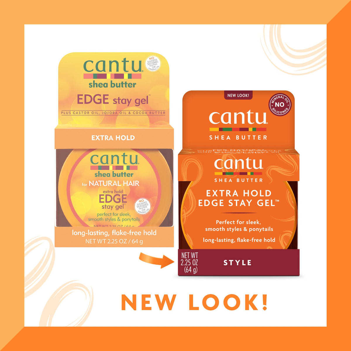 Cantu Extra Hold Edge Stay Gel with Shea Butter, 2.25 oz (Packaging May Vary) Beauty & Personal Care Cantu