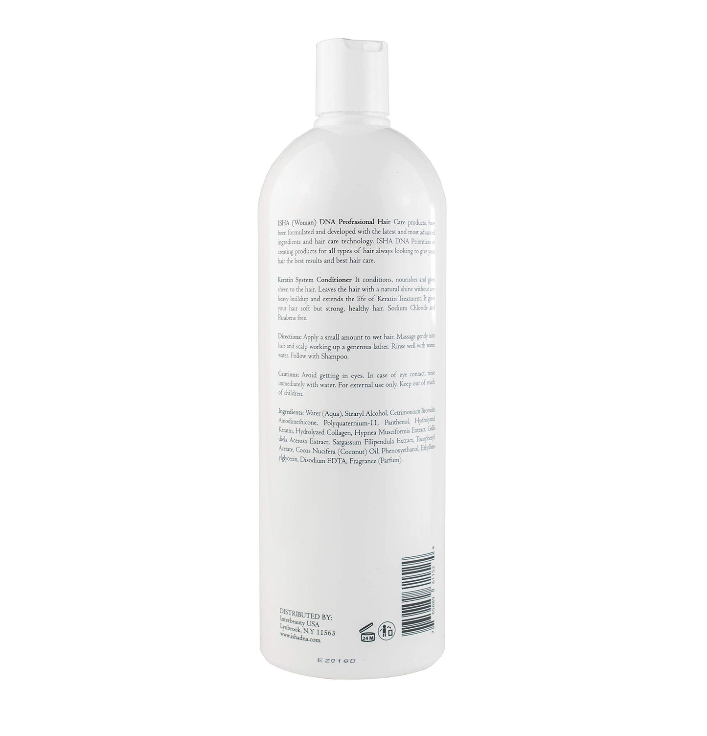 ISHA DNA Keratin Treatment System Conditioner - Sulfate and Parabens Free - Perfect for Keratin Treated Hair - Infused with Coconut Oil - For All Hair Beauty & Personal Care ISHA DNA