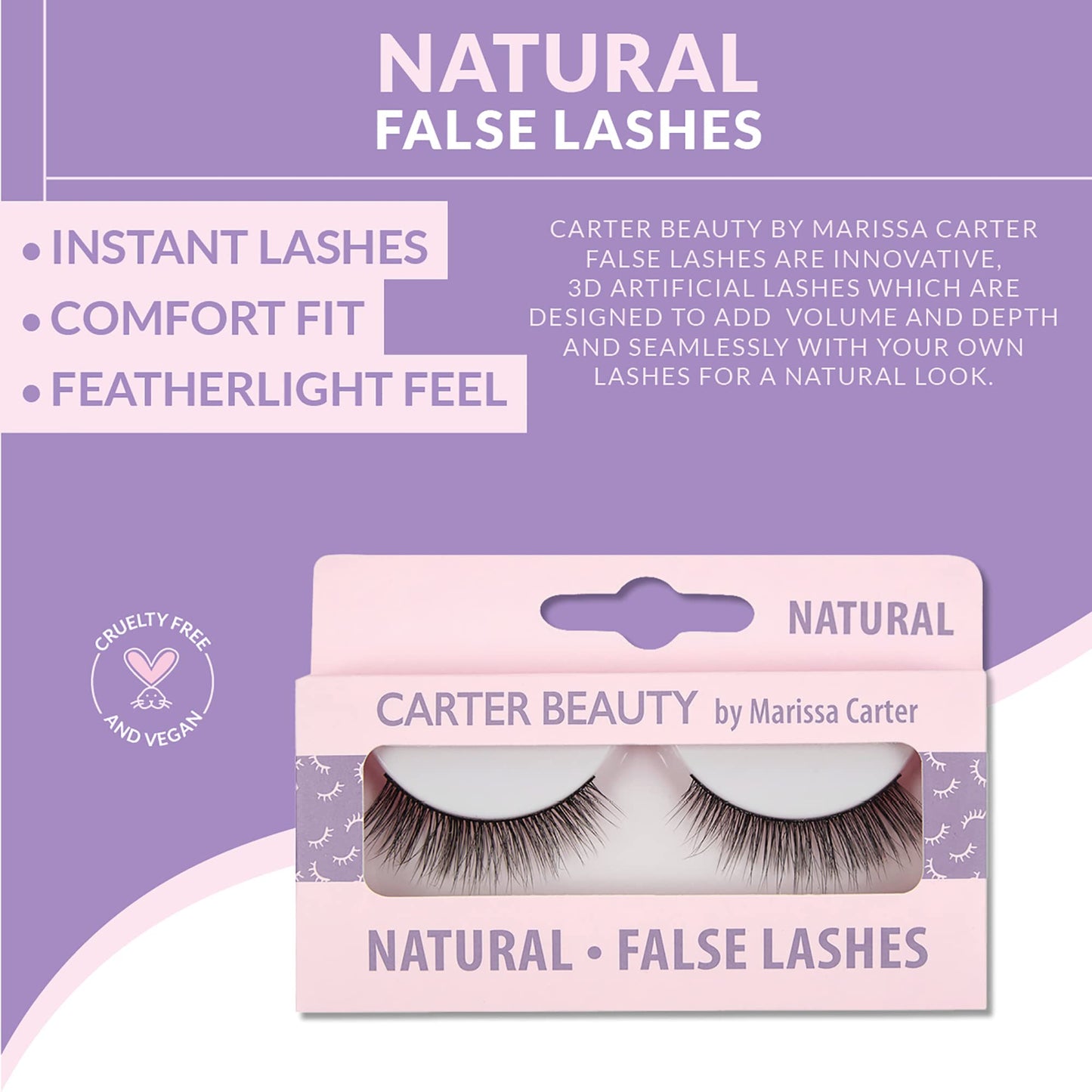 Carter Beauty On The Lash - 3D Artificial Eyelashes - Adds Volume And Depth - Adds A Touch Of Elegance - Feather Weight - Creates A Sophisticated… Beauty & Personal Care Carter Beauty