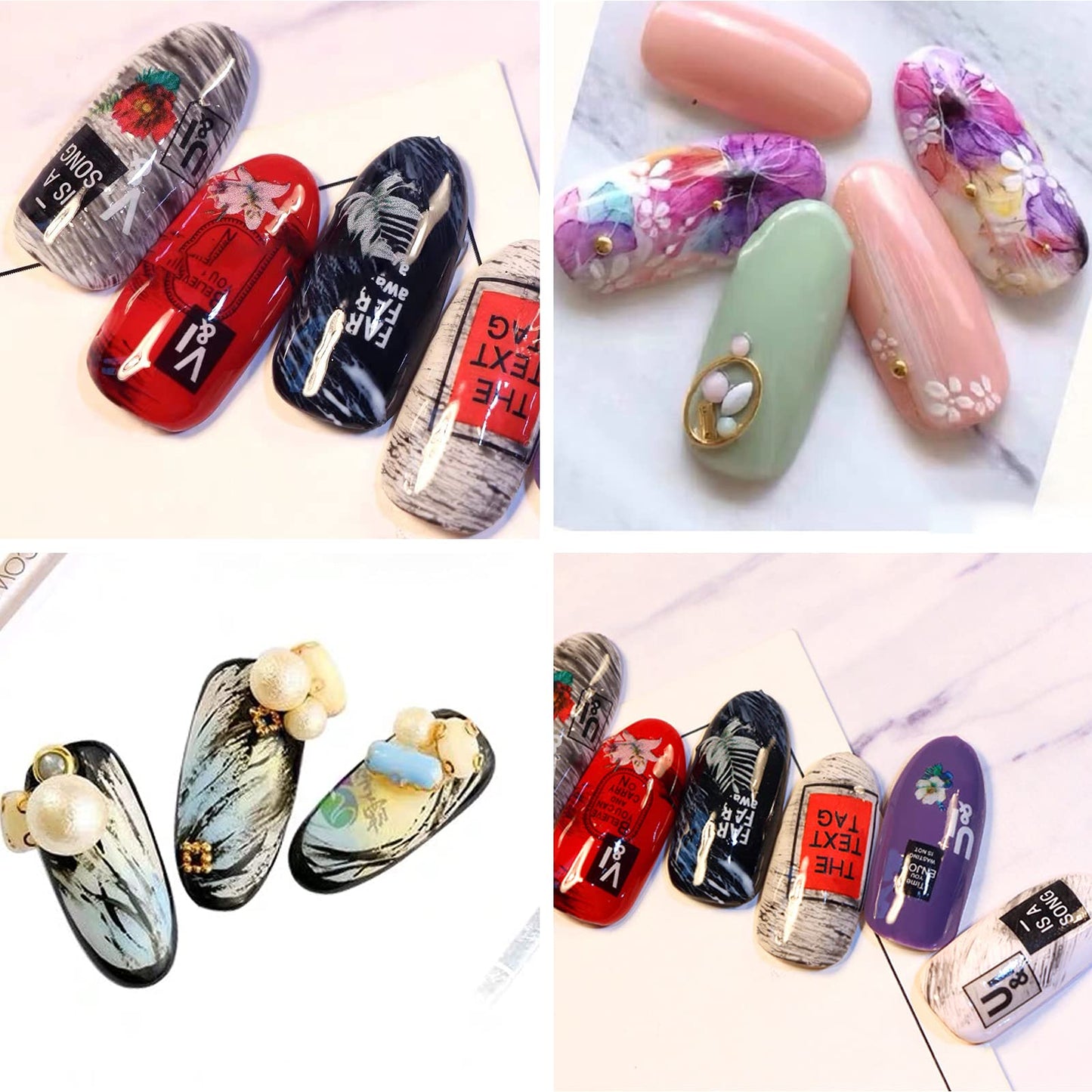 BQAN 2 Pc Nail Ombre Brush Pro Nail Art Tools, UV Gel Nail Art Painting Brush With Wood Handle Beauty & Personal Care BQAN