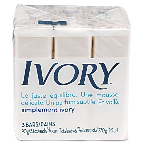 Ivory Bath Soap White Origanal 3.1 oz Bars 3 Count (Pack of 24) (72 total Bars) Beauty & Personal Care Ivory