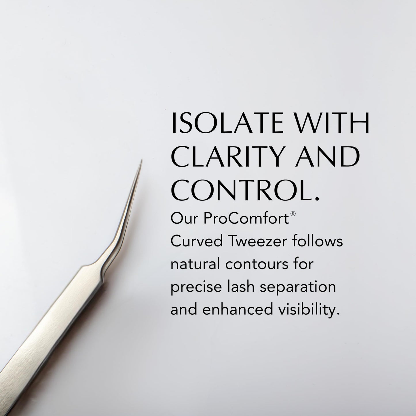Xtreme Lashes ProComfort Professional Curved Tweezer, 5.45 Inches (13.85 CM), Stainless Steel Lash Isolation Tweezers, Ergonomic Design, Precision Beauty and Personal Care Xtreme Lashes