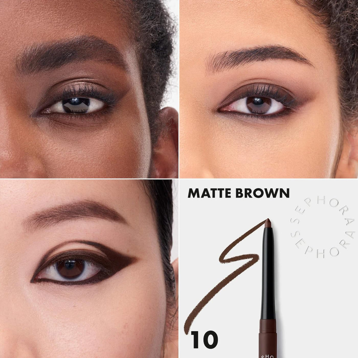 SEPHORA Collection Waterproof 12H Retractable Eyeliner - 10 Matte Brown