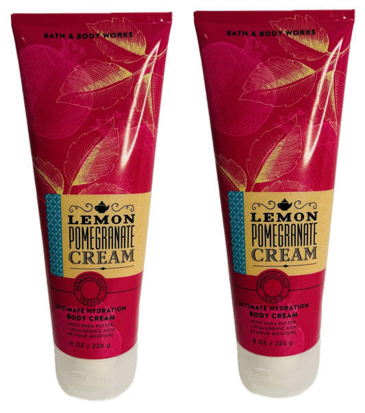 Bath & Body Works Lemon Pomegranate Cream Body Cream 8 oz - 2 Pack
