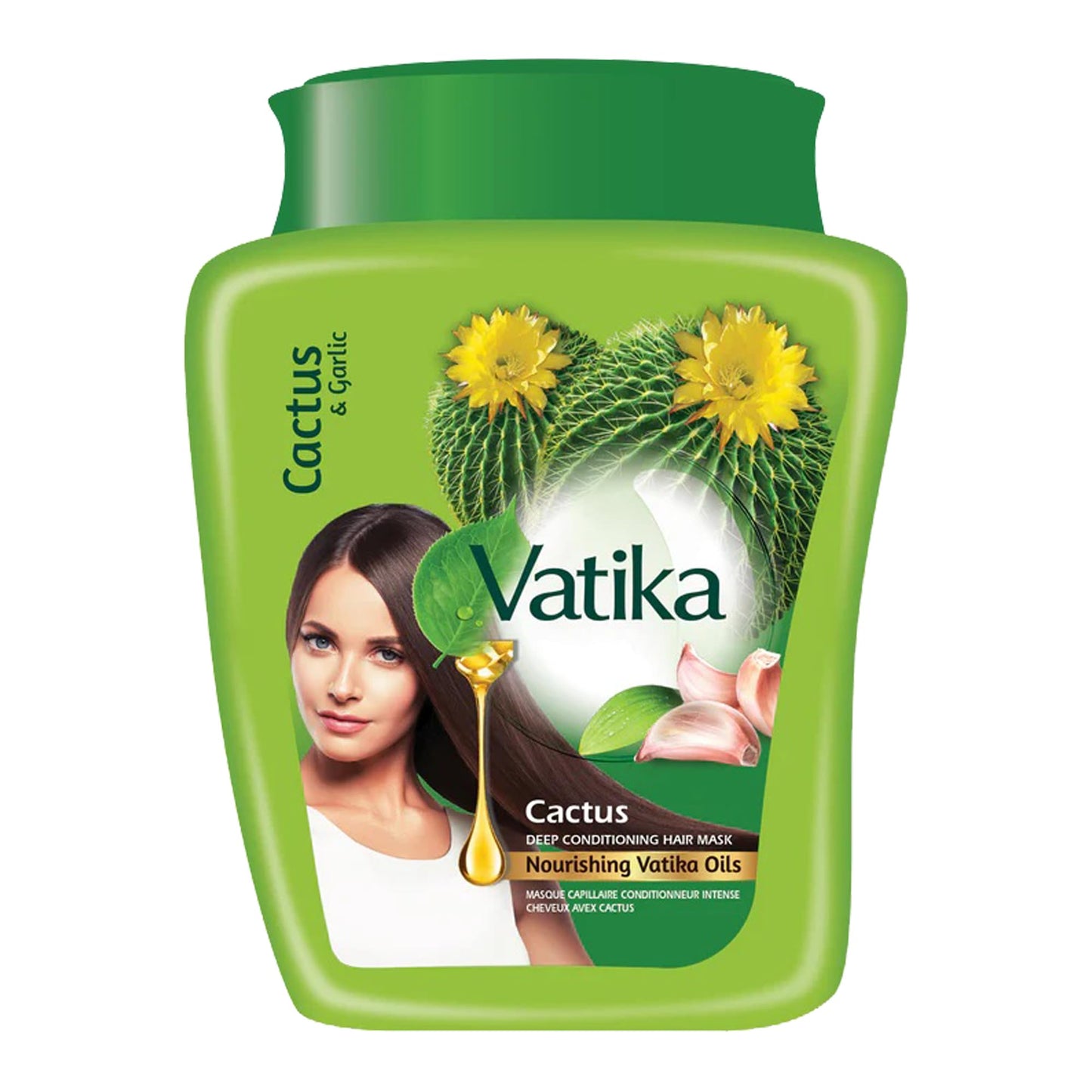 Vatika Naturals Hot Oil Hair Mask - Cactus & Garlic & Multivitamin for Dry, Damaged, Nourishing & Strengthening, Deep Conditioning for Soft, Smooth Beauty & Personal Care Dabur