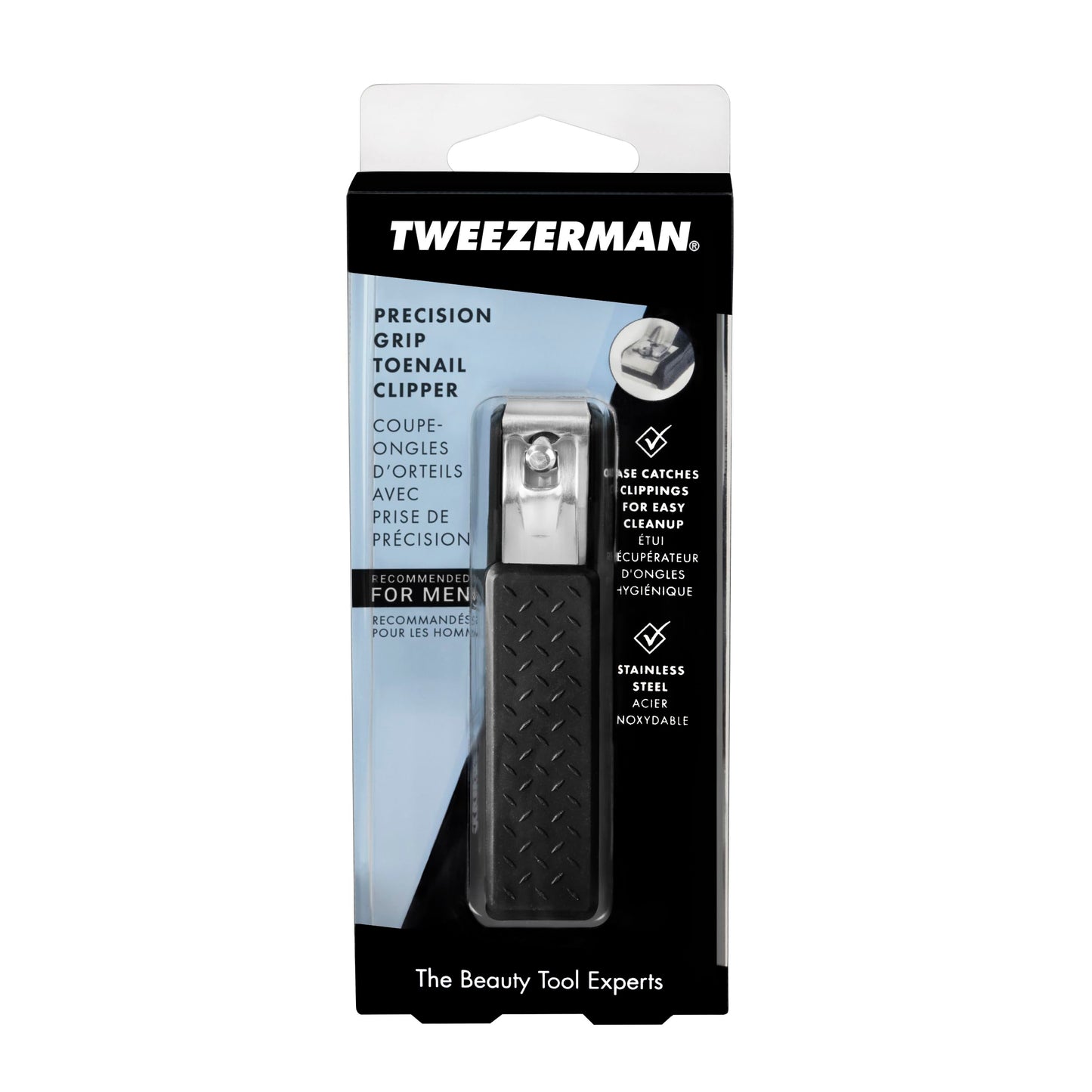 Tweezerman Men's Precision Grip Toenail Clipper, Black Beauty & Personal Care Tweezerman