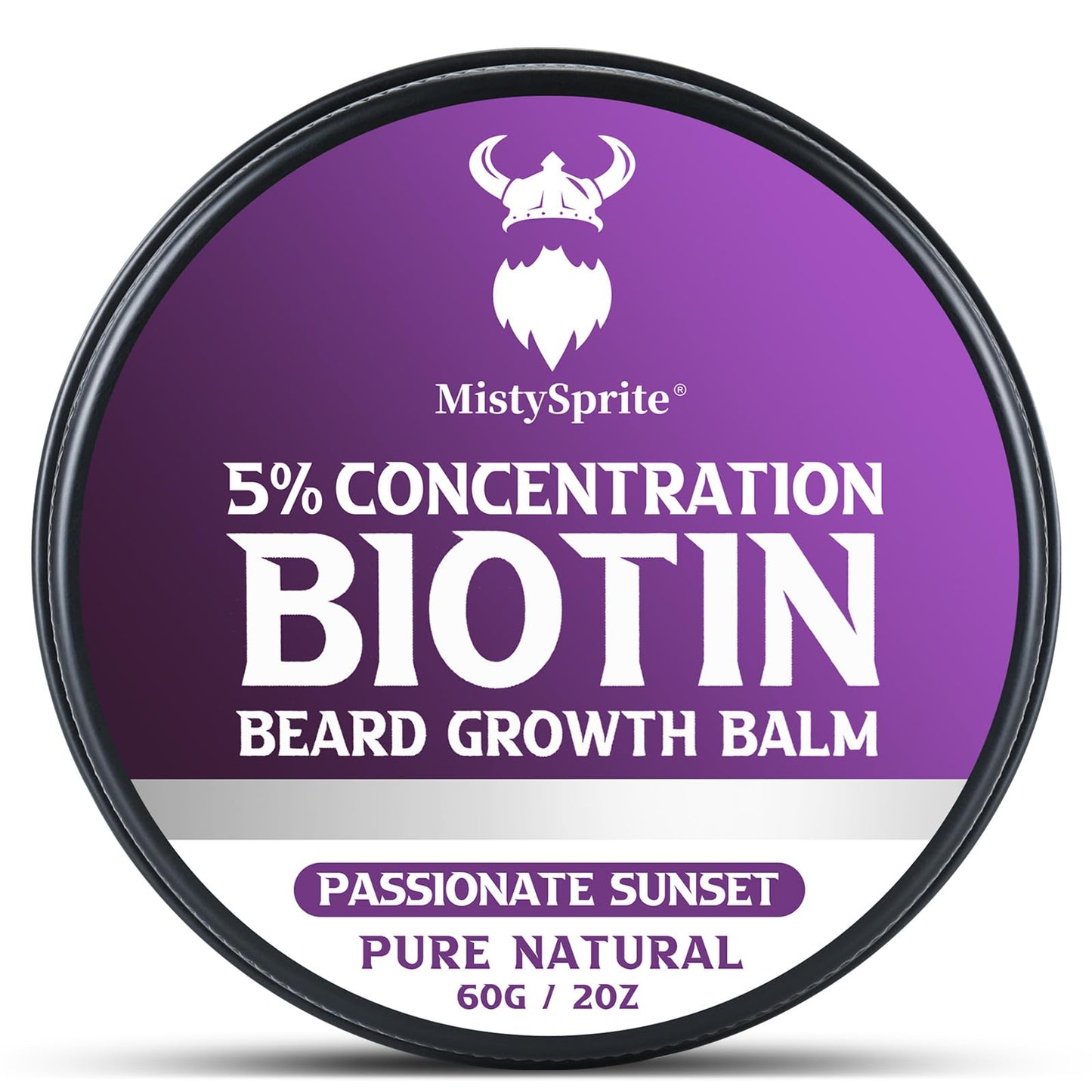Beard Balm?5% Concentration Biotin Beard Balm for Men (2 oz) - Natural Mens Beard Oil with Castor Oil?Argan Oil, Jojoba Oil and Vitamin,Thickening Beauty and Personal Care MistySprite