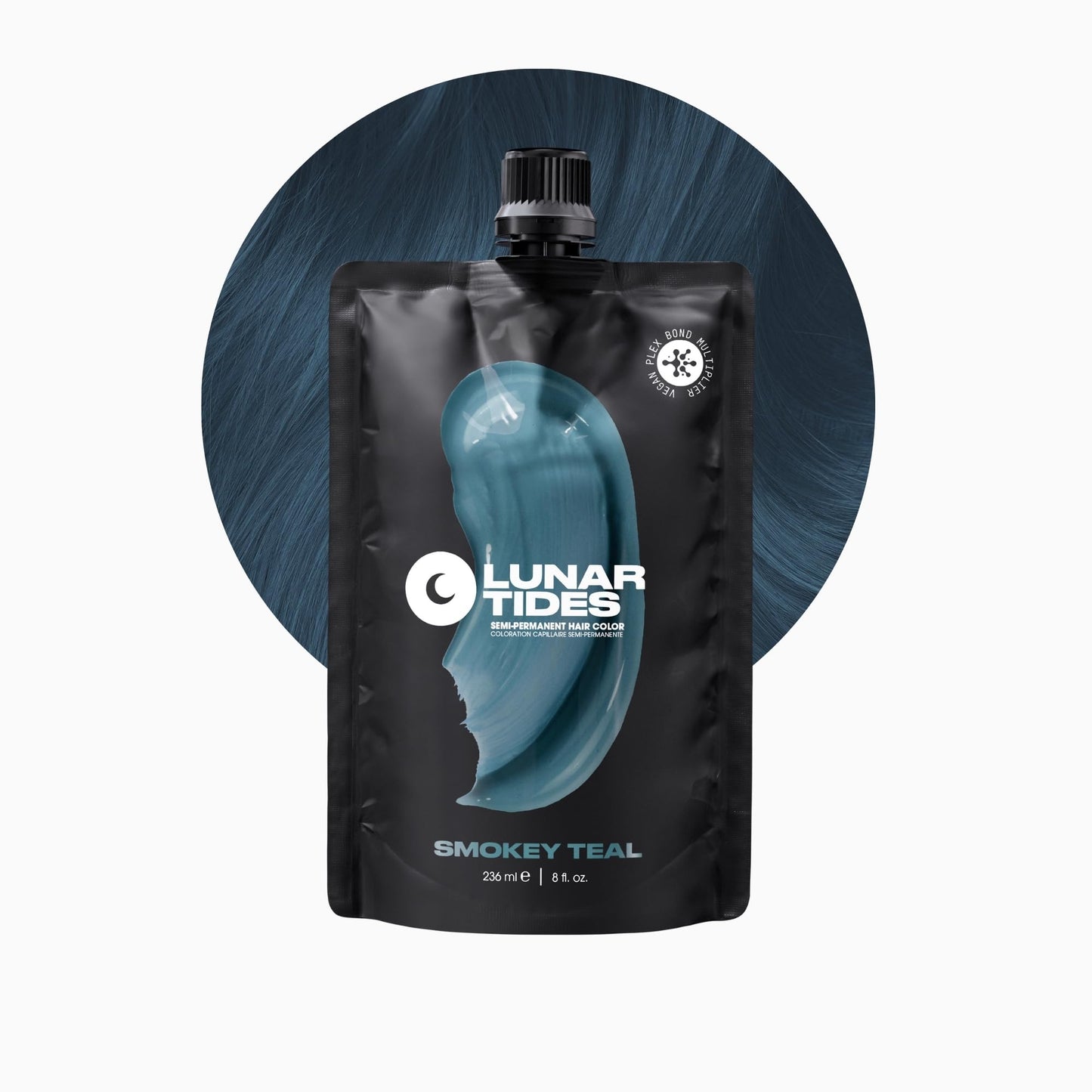 Lunar Tides Semi-Permanent Hair Color (43 colors) (Smokey Teal, 8 fl. oz.) Beauty & Personal Care Lunar Tides