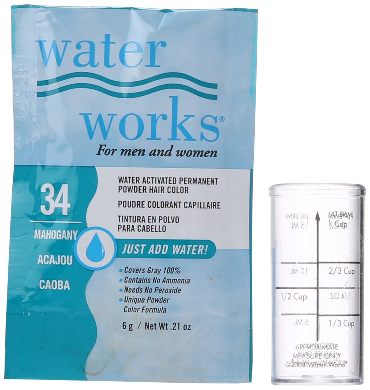 Waterworks Permanent Powder Hair Color #34 Mahogany Beauty & Personal Care Water Works