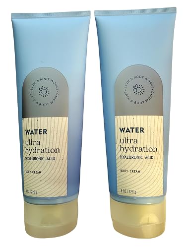 Bath & Body Works Water Ultra Hydration with Hyaluronic Acid Body Cream 8 Ounces Pack of 2 Beauty & Personal Care Bath & Body Works