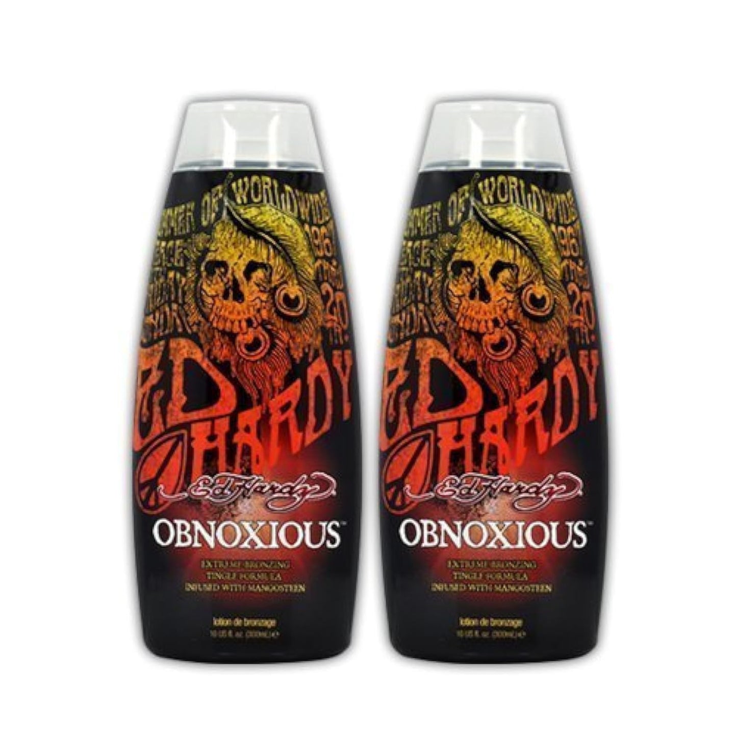 Lot 2 Ed Hardy Obnoxious Indoor Tanning Lotion Accelerator Bronzer Dark Tan Bed Beauty & Personal Care ED HARDY