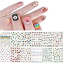 Nail Stickers for Women and Little Girls - 12 Sheets 3D Self-Adhesive DIY Nail Art Decoration Set Including Flowers Leaves Animals Plants Fruits Nail Beauty & Personal Care IHUKEIT