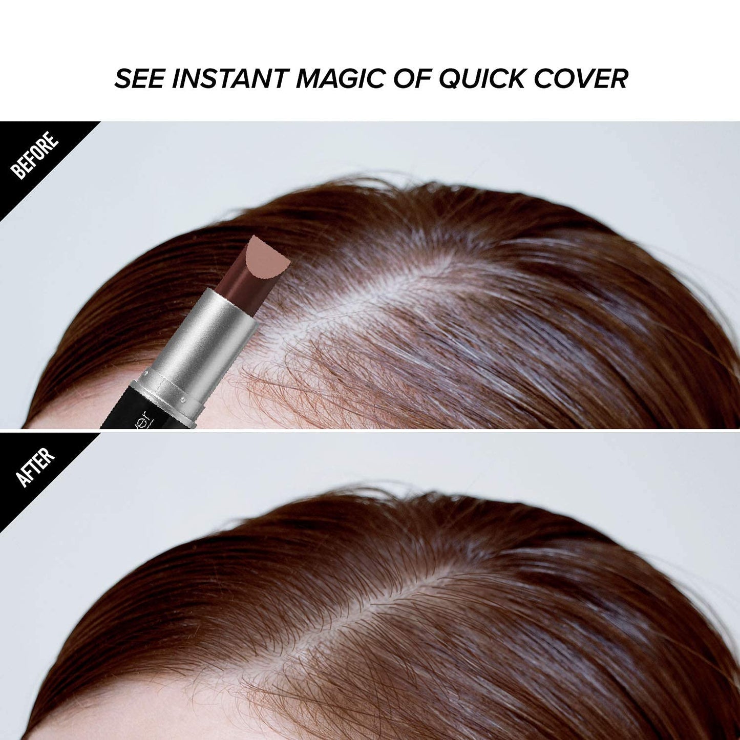 RED by Kiss Quick Cover Root Touch Up Stick, Water-Resistant Temporary Gray Hair Concealer with Brush for Roots and Beard, Long-Lasting Coverage, Easy Beauty & Personal Care KISS