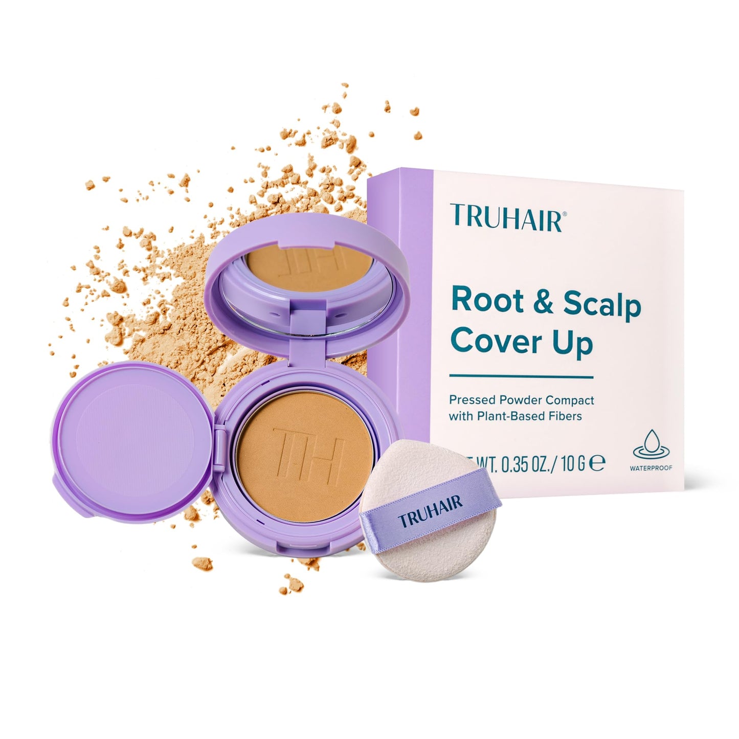 TRUHAIR Root & Scalp Cover Up Pressed Powder Compact, Waterproof Hair Coverage for Gray Roots and Thinning Areas, 0.35 Oz (Blonde) Beauty & Personal Care Truhair