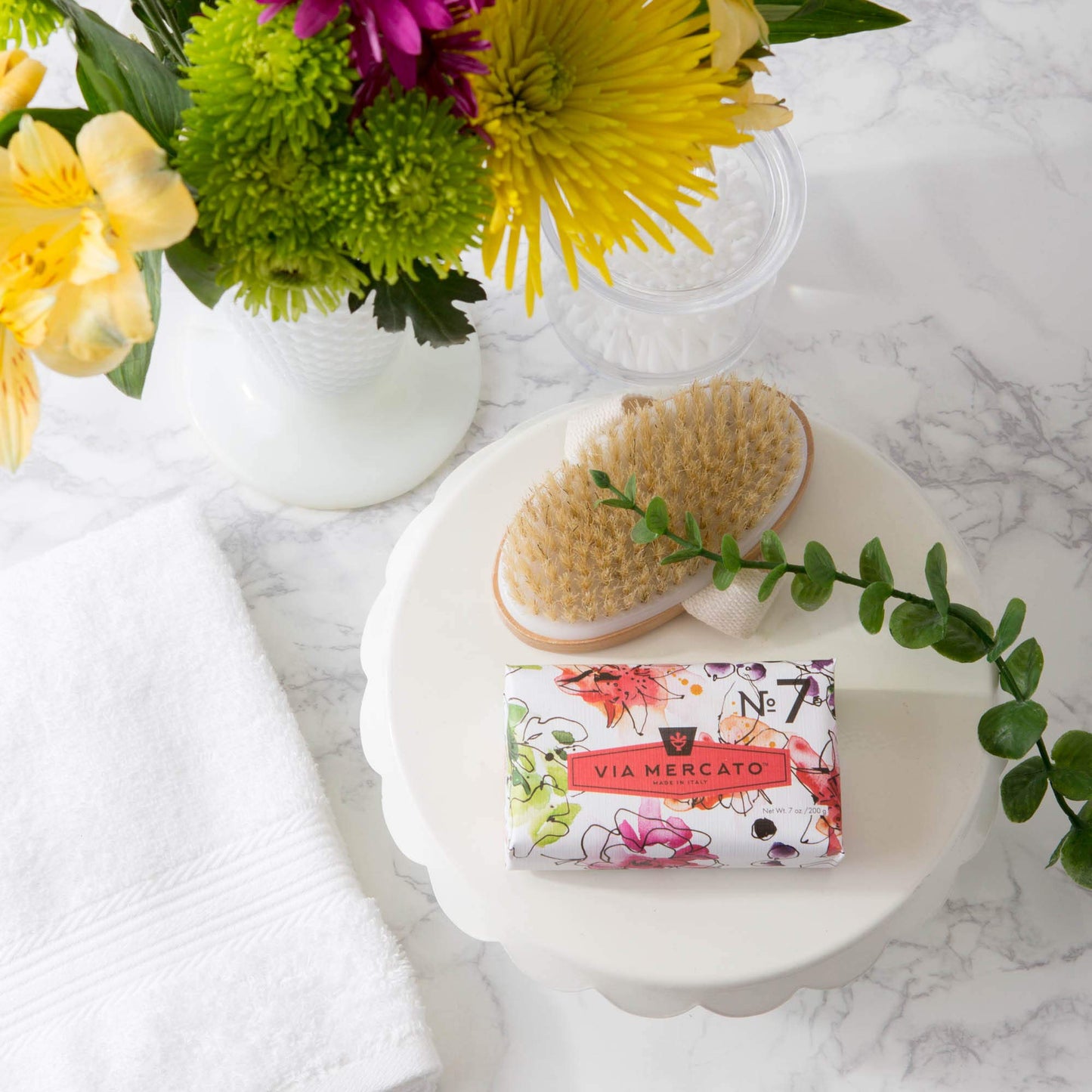 Via Mercato Italian Soap Bar (200 g), No. 7 - Peach, Fig Blossom & Rose Beauty & Personal Care Via Mercato