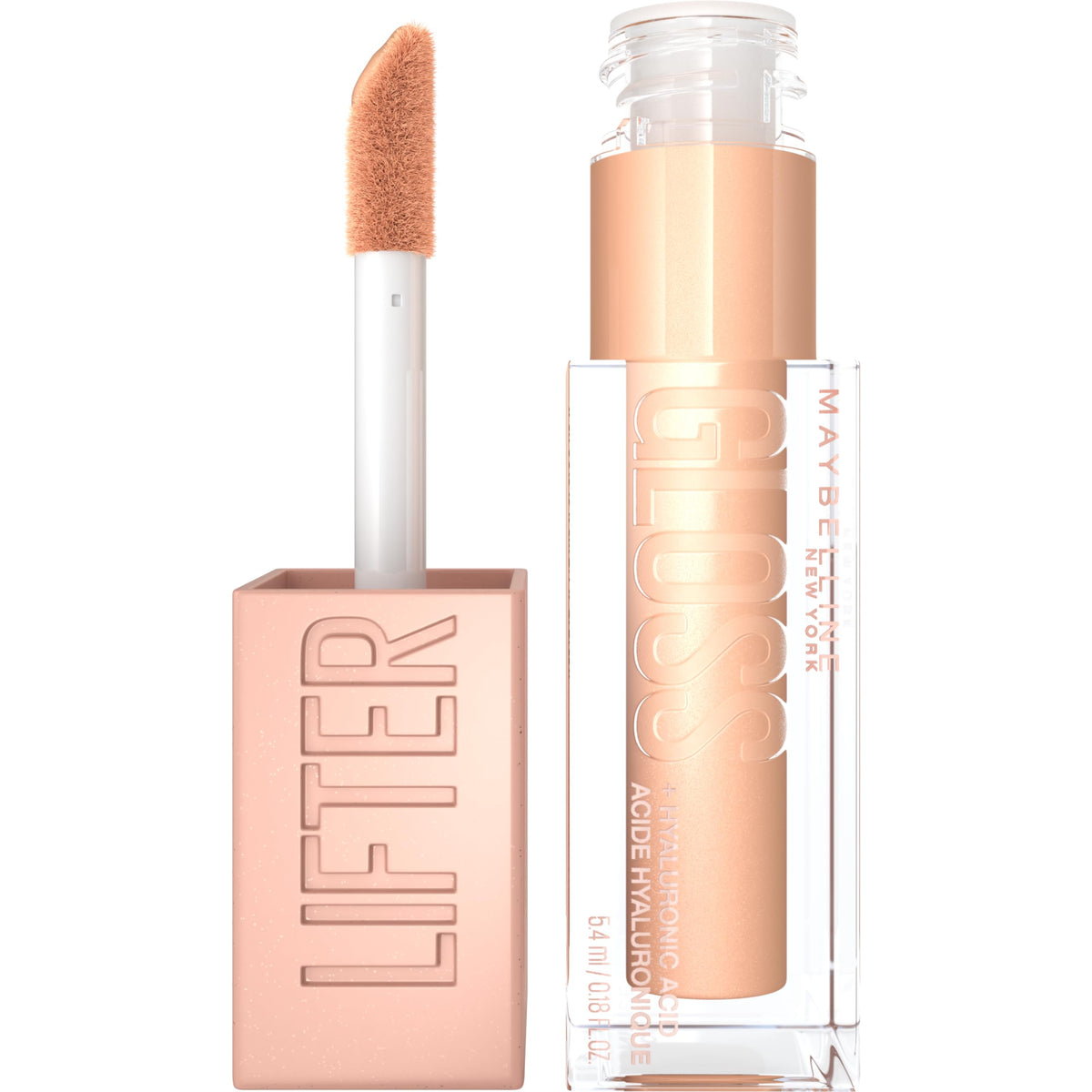 Maybelline Lifter Gloss, Hydrating Lip Gloss with Hyaluronic Acid, Sun, Clear Neutral, 0.18 Ounce Beauty & Personal Care MAYBELLINE
